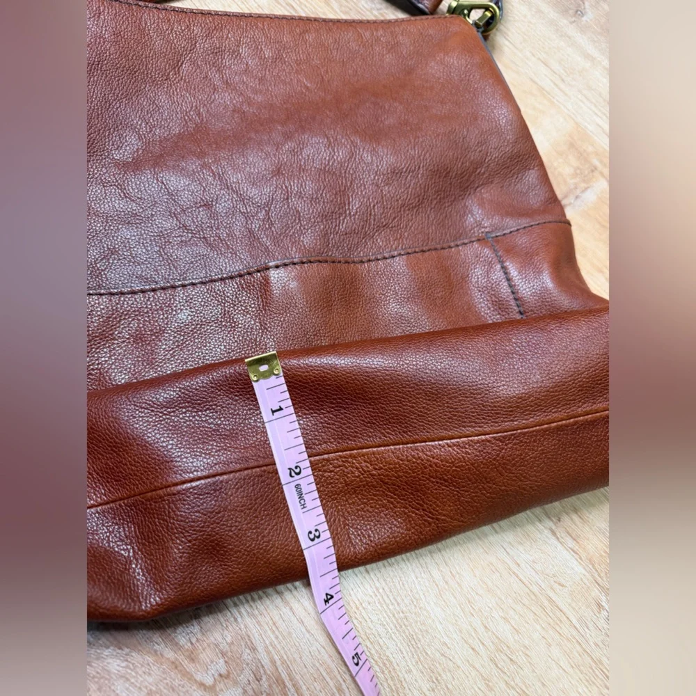 Fossil Amelia Brown Leather Shoulder Boho Crossbody Bag - Picture 8 of 12